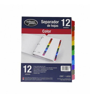 SEPARADOR 12 DIV . S/NUMERO 