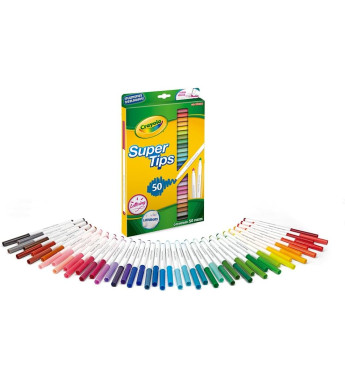 MARCADORES CRAYOLA SUPER TIPS / 50 PIEZAS