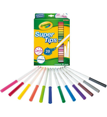 MARCADORES CRAYOLA SUPER TIPS / 20 PIEZAS