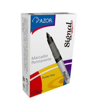 MARCADOR SIGNAL PERMANENTE NEGRO 1 PUNTA